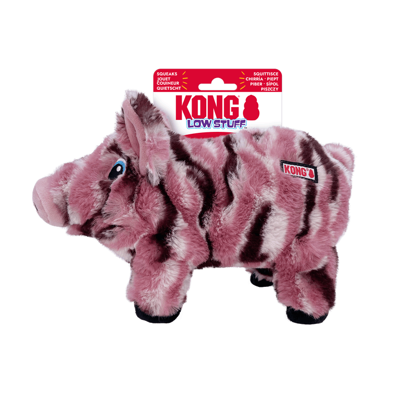 KONG Low Stuff Stripes Pig Medium