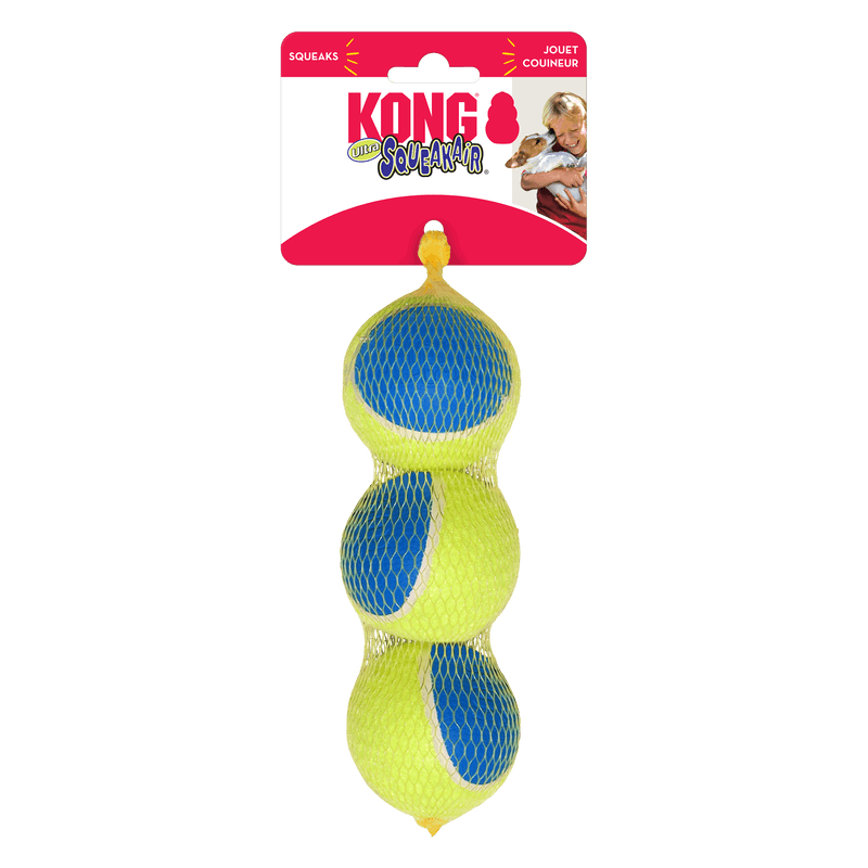 KONG Squeakair Ultra Tennis Ball Medium 3pk
