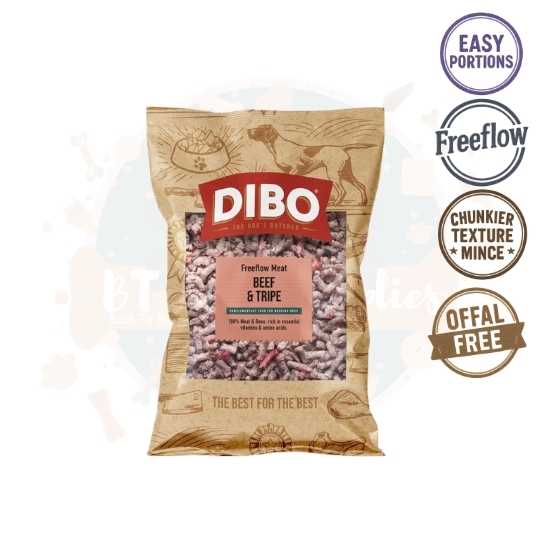 Dibo - Beef and Tripe 1KG (Offal Free) Free Flow Mince