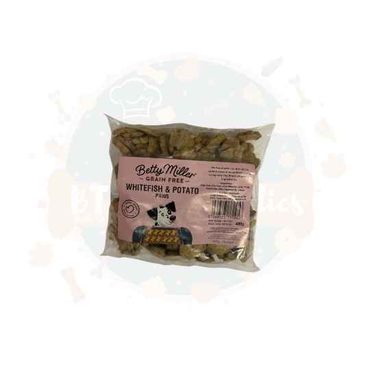 Betty Miller - Grain Free Whitefish and Potato Paws 400g
