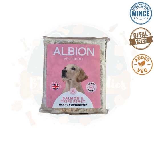 Albion Pet Foods - Salmon and Tripe Feast 454g (Offal Free, but contains Veg)
