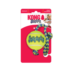 KONG SqueakAir Ball w/Rope Md