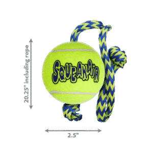 KONG SqueakAir Ball w/Rope Md