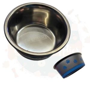 Classic Posh Paws Stainless Bowl - Blue Small