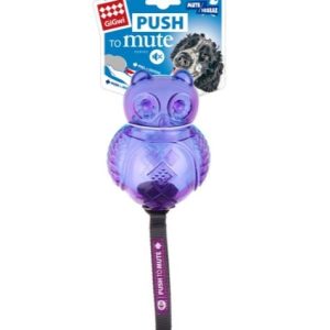 GiGwi Push to Mute Owl - Blue/Purple