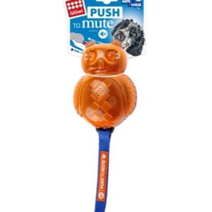GiGwi Push to Mute Owl - Blue/Orange