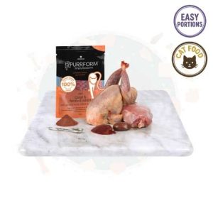 Purrform - Quail and Farmed Rabbit with Ground Bone, Rabbit Liver and Kidney 6 x 70g pouches - Adult