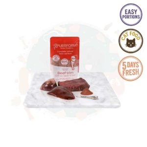 Purrform - Beef Trim with Ox Heart and Liver 5 Days Fresh Pouch 300g - All Life Stages