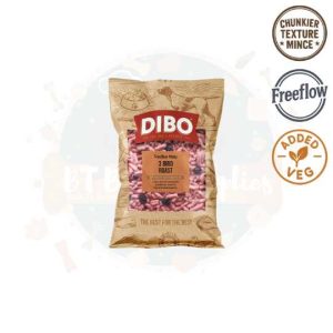 Dibo - 3 Bird Roast with Pork Offal 1KG (80/10/10 with added Blueberries and Sweet Potato) Free Flow Mince