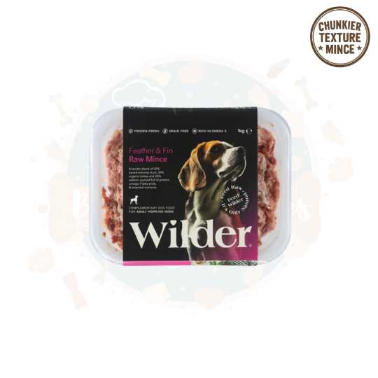 Wilder Pet Foods - Feather and Fin 80/10/10 1KG (Duck, Turkey & Salmon)