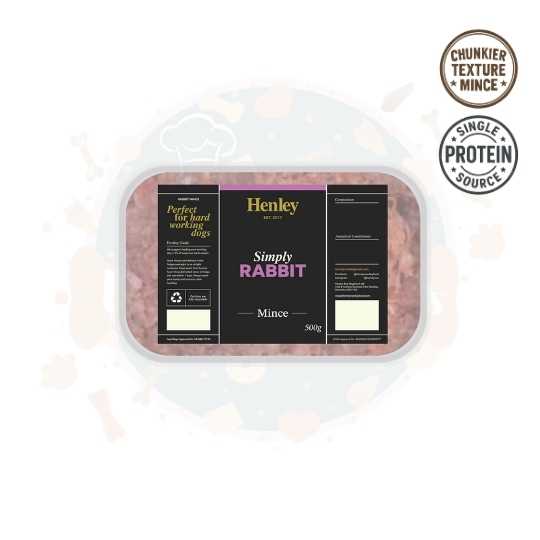 Henley Raw - Rabbit Mince 500g - BTB Dog Supplies