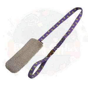 Tug-E-Nuff -Faux Fur Squeaky Bungee Chaser Purple 1pk