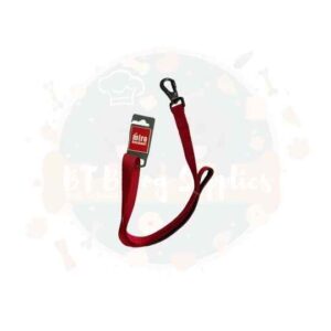 M&M Nylon Dog Lead with Carabiner - Red 2.5 x 100cm