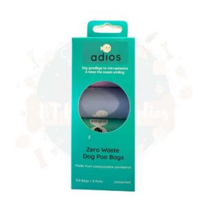 Adios Plastic Compostable Poo Bags - Rainbow, Non- Handle, 120 bags